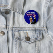 Badge Rond 5 Cm Romney 2012 (En situation)