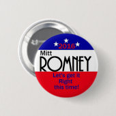Badge Rond 5 Cm Romney 2016 (Devant & derrière)