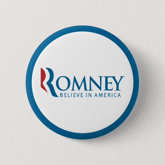 Badge Rond 5 Cm Romney croient au bouton de l'Amérique (Devant)
