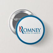 Badge Rond 5 Cm Romney croient au bouton de l'Amérique (Devant & derrière)
