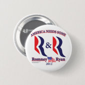 Badge Rond 5 Cm Romney et Ryan (Devant & derrière)