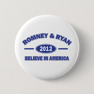 Badge Rond 5 Cm Romney Et Ryan 2012