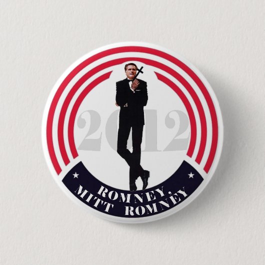 Badge Rond 5 Cm Romney, Mitt Romney (Devant)