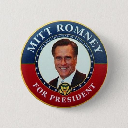 Badge Rond 5 Cm Romney pour le Président Button (Devant)