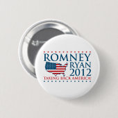 Badge Rond 5 Cm Romney Ryan 2012 (Devant & derrière)
