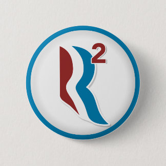 Badge Rond 5 Cm Romney Ryan R a ajusté le logo rond (blanc)
