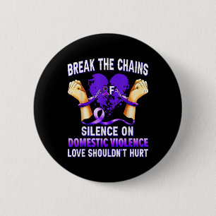 Badge Rond 5 Cm Rompre Les Chaînes Du Silence Sur La Violence Dome