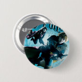 Badge Rond 5 Cm Ron and Ginny On Brooms 1 (Devant & derrière)