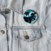 Badge Rond 5 Cm Ron and Ginny On Brooms 1 (En situation)