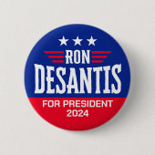 Badge Rond 5 Cm Ron DeSantis pour le Président 2024 - Campagne (Devant)