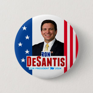 Badge Rond 5 Cm Ron DeSantis pour le Président Button