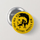 Badge Rond 5 Cm Ron Paul 2012 (Devant & derrière)