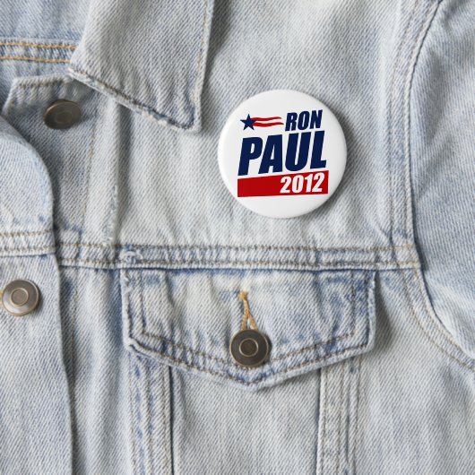 BADGE ROND 5 CM RON PAUL 2012 (En situation)