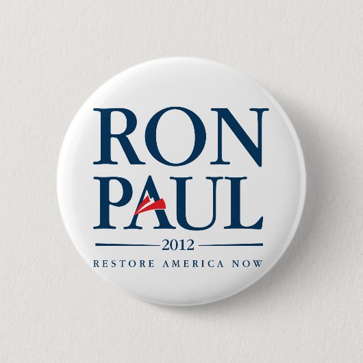 Badge Rond 5 Cm Ron Paul 2012 (Devant)
