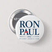 Badge Rond 5 Cm Ron Paul 2012 (Devant & derrière)