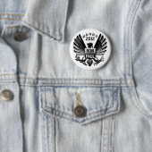 Badge Rond 5 Cm Ron Paul 2012 Eagle noir (En situation)