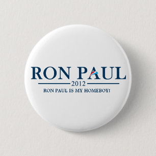 Badge Rond 5 Cm Ron Paul 2012 - Ron Paul est mon Homeboy !