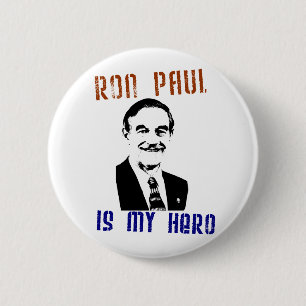 Badge Rond 5 Cm Ron Paul est mon héros
