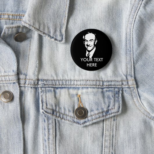 Badge Rond 5 Cm Ron Paul Gear (En situation)