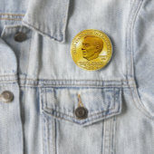 Badge Rond 5 Cm Ron Paul "Interdit" Gold Liberty Dollar... Badge! (En situation)