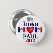Badge Rond 5 Cm Ron Paul Iowa 2012 (Devant & derrière)