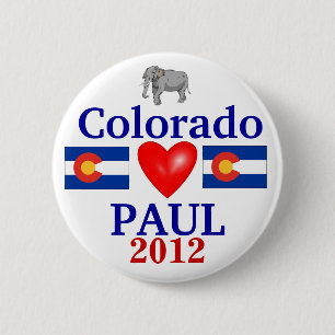 Badge Rond 5 Cm Ron Paul le Colorado 2012