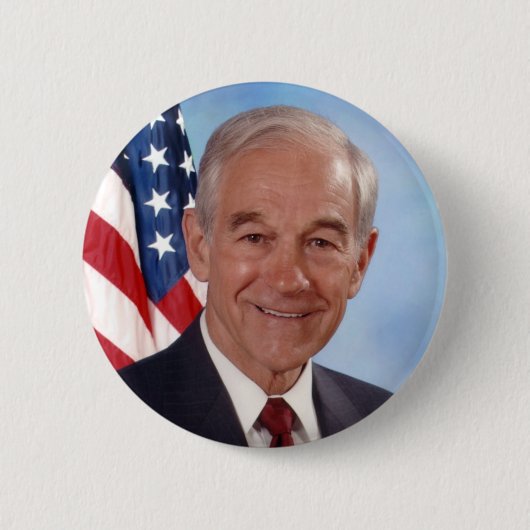 Badge Rond 5 Cm Ron Paul : Membre du Congrès, docteur, le futur (Devant)