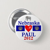Badge Rond 5 Cm Ron Paul Nébraska 2012 (Devant & derrière)