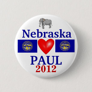 Badge Rond 5 Cm Ron Paul Nébraska 2012