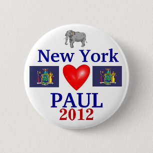 Badge Rond 5 Cm Ron Paul New York 2012