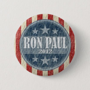 Badge Rond 5 Cm Ron Paul pour le bouton de président 2012 campagn