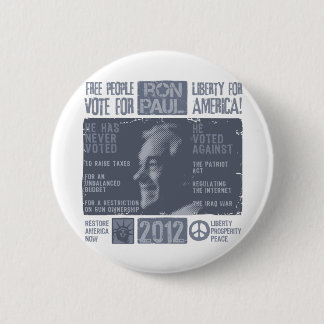 Badge Rond 5 Cm Ron Paul pour le président 2012
