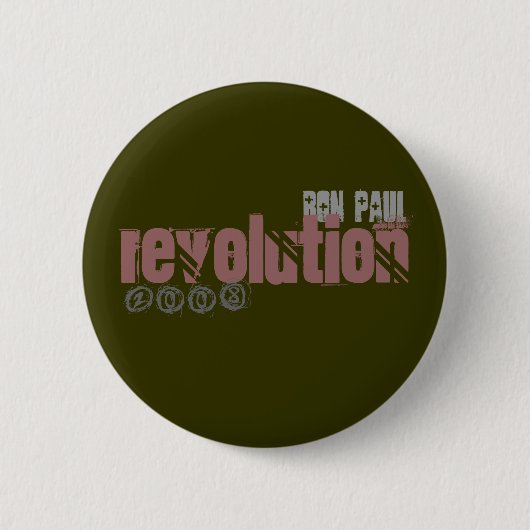 Badge Rond 5 Cm ron paul, révolution, 2008 (Devant)