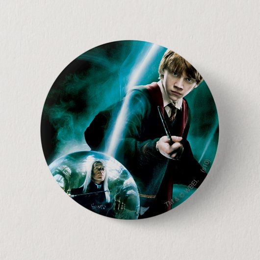 Badge Rond 5 Cm Ron Weasley and Lucius Malfoy (Devant)