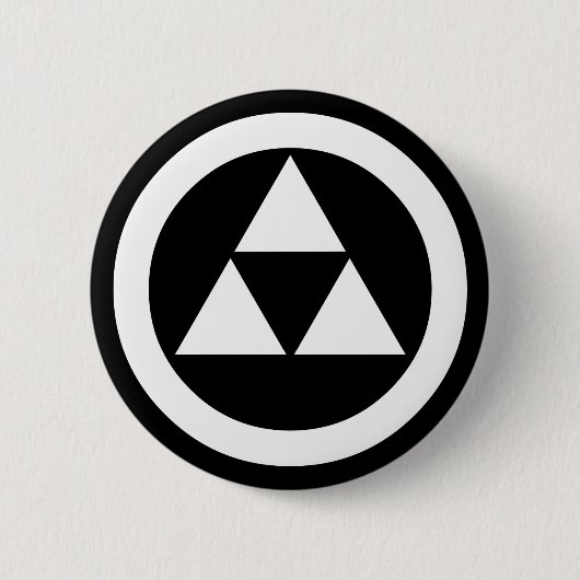 Badge Rond 5 Cm rond à trois écailles (Devant)