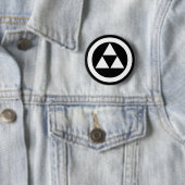 Badge Rond 5 Cm rond à trois écailles (En situation)