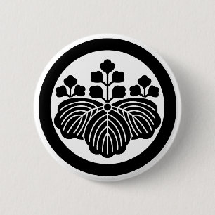 Badge Rond 5 Cm Rond avec cinq trois paulownia
