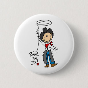 Badge Rond 5 Cm Rond ils ! Chiffre bouton de bâton de cowboy