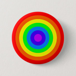 Badge Rond 5 Cm Rondeau d'arc-en-ciel