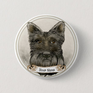Badge Rond 5 Cm Rondo du Terrier Écossais 