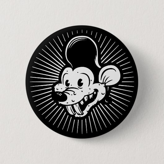 Badge Rond 5 Cm Rongeur de Ricky (Devant)
