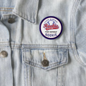 Badge Rond 5 Cm Rookie de l'année 1er anniversaire baseball (En situation)