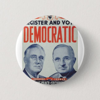 Badge Rond 5 Cm Roosevelt 1944 - Truman