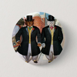 Badge Rond 5 Cm Roosevelt Ours Sur La Ville De New York