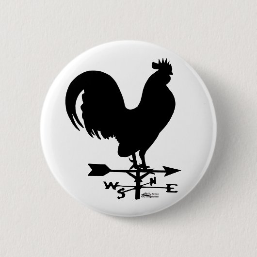 Badge Rond 5 Cm Rooster de Weathervane (Devant)