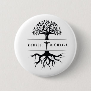 Badge Rond 5 Cm Rooted in Christ