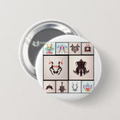 Badge Rond 5 Cm Ror tout le Coll trois (Devant & derrière)