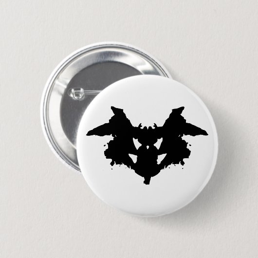 Badge Rond 5 Cm Rorschach Inkblot (Devant & derrière)