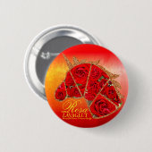 Badge Rond 5 Cm Rosa Lavaglut (Devant & derrière)