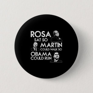 Badge Rond 5 Cm Rosa Martin Obama Afrique-Amérique Noire M